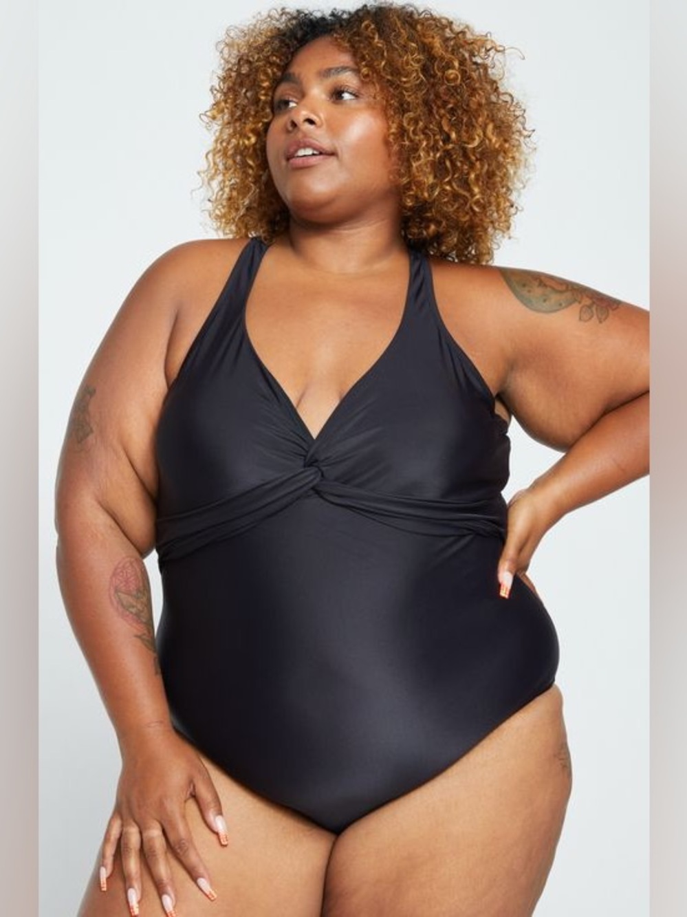 Black Plus Size Universal Standard “The Swimsuit” One Piece, Size XL (26-28)